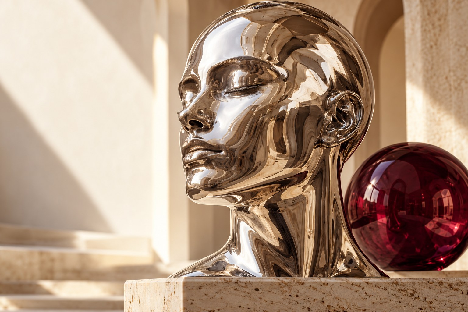 AI illustration by FALCON JOURNAL. A conceptual sculpture, not a real product.